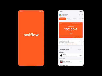 SwitFlow - fintech exploration app app design dailyui product designer ui ux