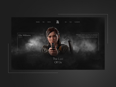 Ellie Williams for The Last Of Us figma graphic design web design