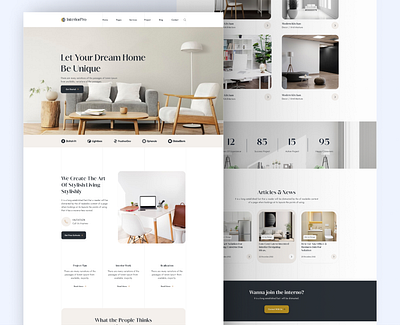 Interior Design Landing page UI branding design graphic design interior design landing page design ui ui desgn ui ux design ux design website design