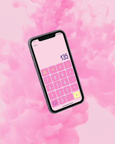 Daily UI #4: Calculation calculator dailyui interface interfacedesign kawaii pink ui ui design uichallenge userinterface ux ux design