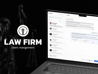 UI/UX Design for Law Firm's Client Management System casemanagement dashboard design digitaltransformation document management law firm client law firm design messaging design minimal design ui ui design user chat user interface