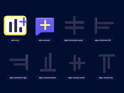 icons 3d 3d align vertical top. animation branding graphic design logo motion graphics ui