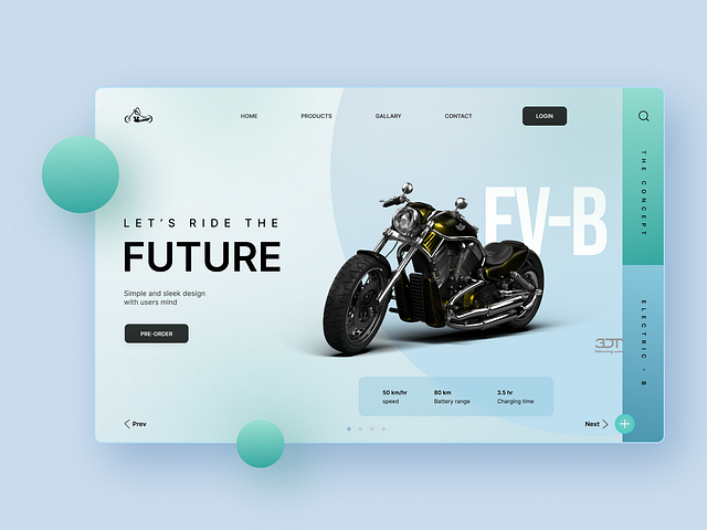 Motorcycle UI designs, themes, templates and downloadable graphic ...