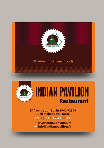 BUSINESS CARD business card dishes menu restaurant