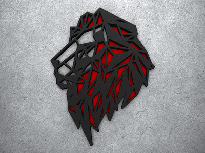 Polygonal Lion 4 dxf graphic design polygonal lion 4 svg