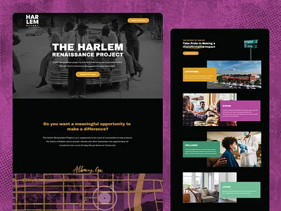 The Harlem Renaissance Project albany community community development development georgia graphic design grudge harlem historic inspiration maps redevelopment web design website website inspiration