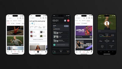 Peloton Mobile App app branding fitness ios iphone product design ui ux video workout