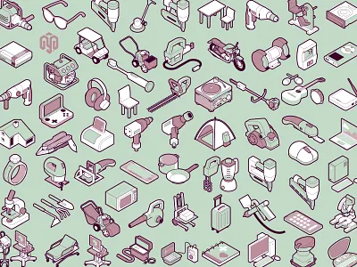 Isometric items adobe illustrator devices diy engineering handy man icon set instructional graphics isometric isometric art power tools science svg systematic design tech technical drawing technical graphics technical illustration thumbnail tools vector graphics