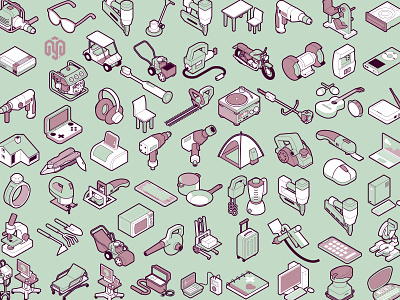 Isometric items adobe illustrator devices diy engineering handy man icon set instructional graphics isometric isometric art power tools science svg systematic design tech technical drawing technical graphics technical illustration thumbnail tools vector graphics
