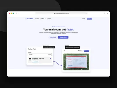 PilotoMail Case Study 1: Mail Assignment and Pick-Up case study figma interaction design product product design saas ui user flow user research ux webapp
