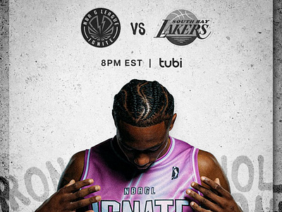 G-League Ignite vs South Bay Lakers Gameday Post agency basketball branding concrete design digital g league graffiti graphic design grunge ignite marketing media nba photoshop project ron holland social social media spray