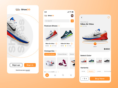 ShoeCo Sportswear Shoes Mobile App app case study design figma graphic design header homepage illustration landing page mobile app product design shoe sale sportswear ui uiux user experience user interface ux web design website