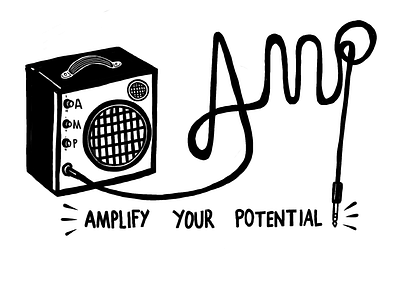 Logo Design for AMP! branding design font graphic design illustration logo typography vector