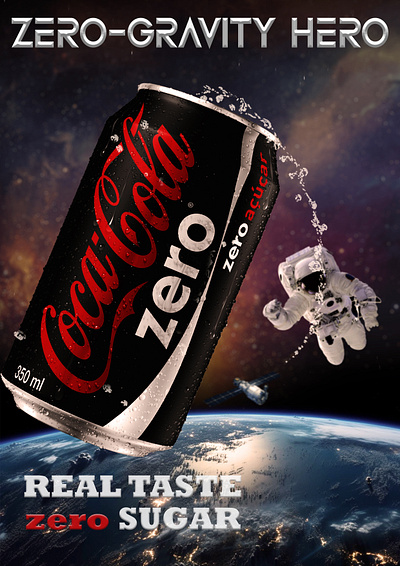 Coca Cola zero poster design graphic design illustration
