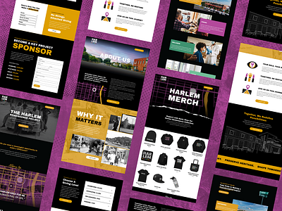 The Harlem Renaissance Project african american brandscript colors edgy graphic design illustration modern purples storybrand ui ux web design website website inspiration