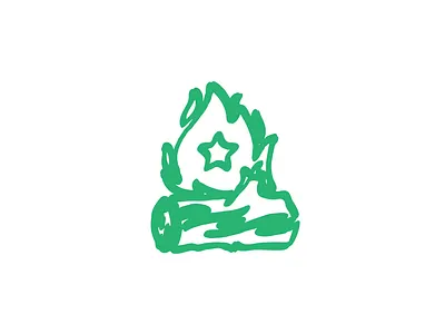 Starfire fire icon illustration line star