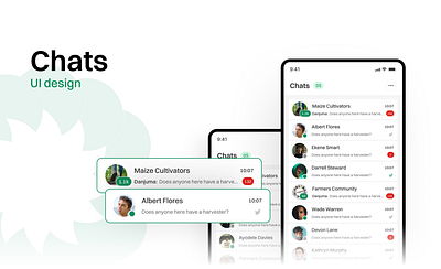 Chats UI Design agrictech chatui figma product design ui uidesign