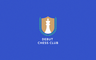Logo proposal for Debut Chess Club branding chess chess club graphic design king logo ornament queen shield