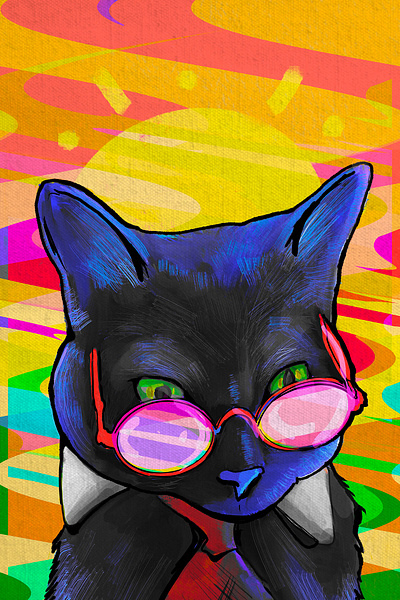 Cool Cat digitalpainting illustration procreate