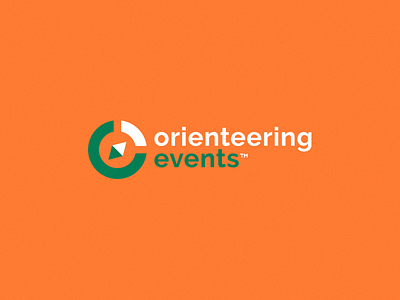 Orienteering Events branding compass design direction events graphic design green logo nature orange orienteering outdoor