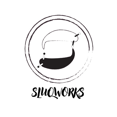 SluqWorks logo logodesign procreate