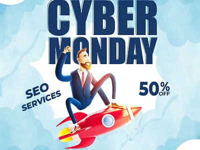 Cyber Monday SEO Services branding cyber monday graphic design illustration optimization search seo services vector web design