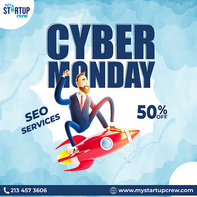 Cyber Monday SEO Services branding cyber monday graphic design illustration optimization search seo services vector web design