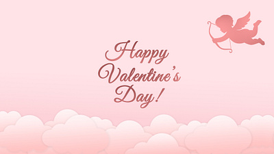 Romantic Animated Greeting Card For Couples On Valentine's Day after effects animated animation art background cupid greetings illustration love motion graphics romantic valentines day