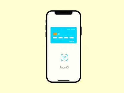 Animation of a Successful Payment Using Apple Pay With Face ID after effects animated animation apple face id illustration iphone mobile motion graphics pay smartphone