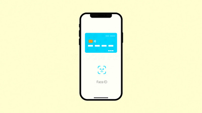 Animation of a Successful Payment Using Apple Pay With Face ID after effects animated animation apple face id illustration iphone mobile motion graphics pay smartphone