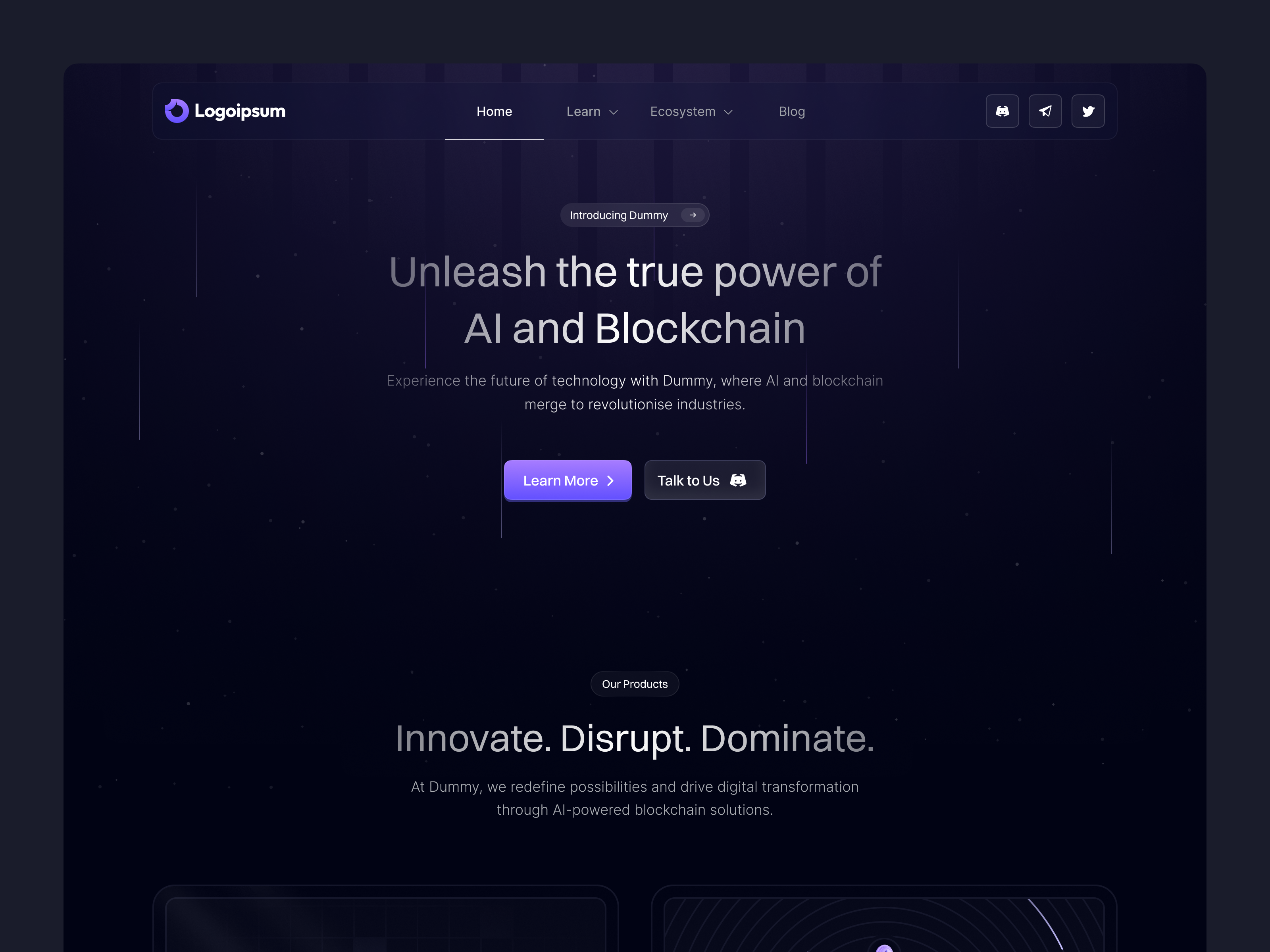 Blockchain Website – Homepage bitcoin blockchain coin crypto dark mode website landing page linear nft token ui uidesign uiux uxdesign web design web3