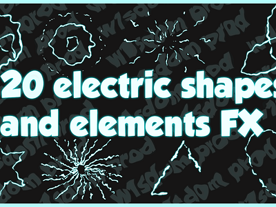 ⚡ 20 Electric Shapes and Elements VFX | Flash, Energy 2D Cartoon 2d after effects animated animation effects electric electricity elements energy fx motion graphics shapes