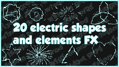 ⚡ 20 Electric Shapes and Elements VFX | Flash, Energy 2D Cartoon 2d after effects animated animation effects electric electricity elements energy fx motion graphics shapes