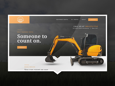 OXBO - Home Page Concept construction developer equipment home homepage machinery page rental ui ux uxui webdesign website
