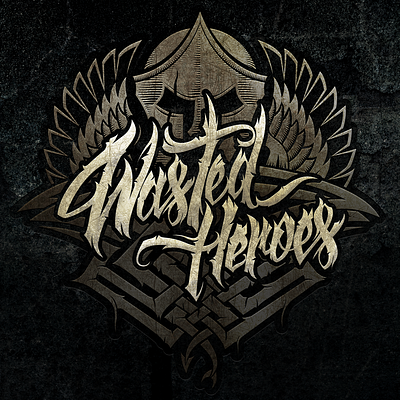 Metal band "Wasted Heroes" album cover design album design cd metal band wasted heroes