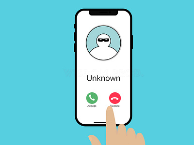 Animation Of An Incoming Phone Call From An Unknown Number after effects animation design illustration motion graphics