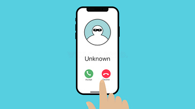 Animation Of An Incoming Phone Call From An Unknown Number after effects animation design illustration motion graphics