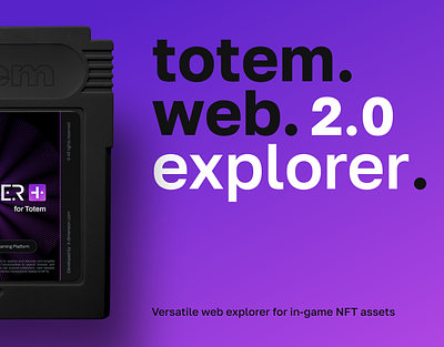 Totem Web Explorer 2.0 - NFT Indie Gaming Platform assets blockhain branding explorer figma graphic design nft pwa ui ux web design