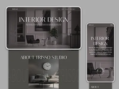 Frisson Interior Design | Landing Page design landing landingpage smm ui ux uxui uxui design