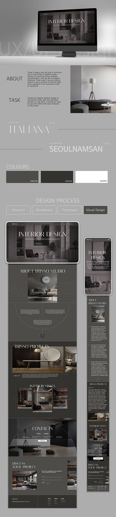 Frisson Interior Design | Landing Page design landing landingpage smm ui ux uxui uxui design