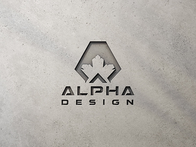 Alpha Design Logo Proposal a abstract alpha architecture base development branding construction graphic design lettermark logo maple leaf modern vector