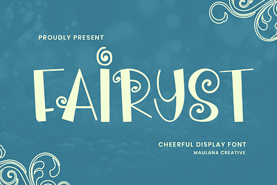 Fairyst Cheerful Display Font animation branding font fonts graphic design logo nostalgic