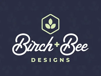 Birch + Bee Designs Logo Concept bee birch branding logo