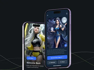 AI Art Mobile App ai app art artist design ios kit mobile template ui