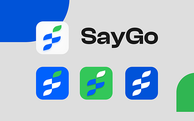 SAYGO logo design application branding design flat graphic design icon inkscape logo