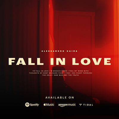 Alessandro Caira / Fall In Love cover design design dj design music cover