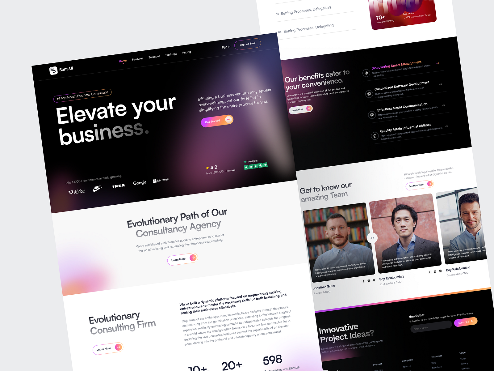 Business Consultant - Landing Page by Triyandi Saputra for Sans ...