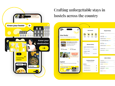 GLU: User profile & explore! design teaser gluapp graphic design hostel experience travel traveltech ui user experience ux uxdesign