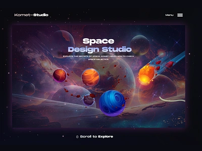 Space travel website home page interface komet asteroid galaxy landing page planets rocketship space travel space travel landing page space travel website design spaceman spaceship web webdesign website website design