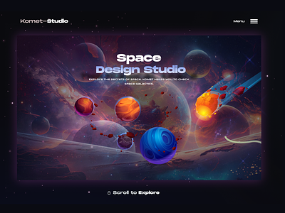 Space travel website home page interface komet asteroid galaxy landing page planets rocketship space travel space travel landing page space travel website design spaceman spaceship web webdesign website website design